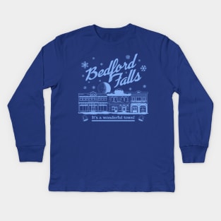 Bedford Falls is Wonderful! Kids Long Sleeve T-Shirt